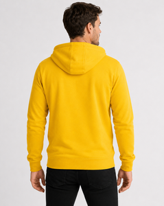 Mens lightweight zip hoodie offering a clean fit breathable softness and easy layering for year round casual everyday comfort - Product Image 3