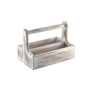Organizador de Cubiertos Portátil de Madera de Acacia Natural al por Mayor con Asa para Restaurante y Cafetería - Product Image 4