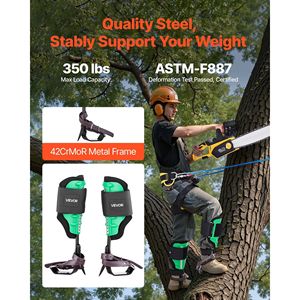 Heavy Duty Steel Tree <b>Climbing</b> Spikes Set 350 Lbs Load Capacity Height-Adjustable Gear Straps Spike Protectors for Fruit Picking - Product Image 2