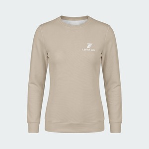 Sudadera OEM 2026 de Invierno para Mujer, Cuello Redondo, Hombros Caídos, Oversize, 100% Algodón, Casual, Lavada y Bordada - Product Image 1