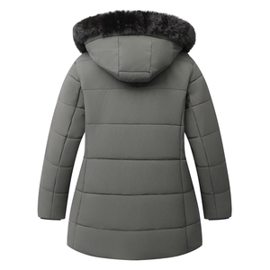 Manteau d'hiver imperméable pour femme, nouvelle conception, à manches longues, rembourré, alternatif au duvet, chaud, parka avec capuche en fourrure - Product Image 2