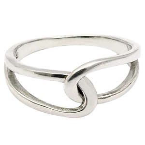 Sculptural Aesthetic Minimal Geometric Jewelry Crafted From 925 Sterling <b>Silver</b> Entwined Knot Bohemian <b>Rings</b> For Women & Girls - Product Image 1