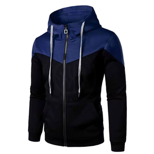 เสื้อฮู้ดซิปเต็มตัวสำหรับผู้ชาย ผ้าฝ้ายเนื้อนุ่ม สวมใส่สบาย ดีไซน์เรียบง่ายแต่ทันสมัย เหมาะสำหรับใส่ในชีวิตประจำวันแบบลำลอง - Product Image 3
