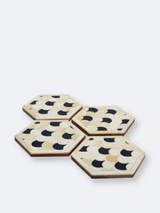 Unique Style Design Resin Inlay Coaster <b>Set</b> MDF Coaster Resin Coaster MDF Resin Inlay Coaster Place Mats at very low Price - Product Image 6