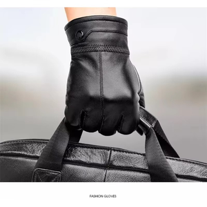 Guantes de Cuero para Ciclismo, Largos hasta la Muñeca, Térmicos, Ecológicos, Transpirables, para Invierno, Estilo Sencillo, para Uso Diario - Product Image 5