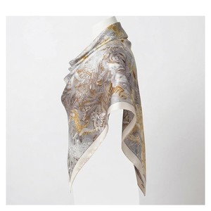 NORTH APPROACH Women's Square <b>Silk</b> Scarf Floral Print Elegant Multi-Functional Fashion Accessory All Seasons - Product Image 4