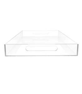 Bandeja de Servicio Acrílica Transparente Premium para Hostelería y Servicio de Bebidas, 20x30cm, Diseño Moderno, Apta para Lavavajillas, de Una Sola Capa - Product Image 1