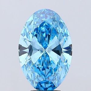 Diamante Suelto Ovalado CVD Cultivado en Laboratorio con Certificación IGI, Azul Fantasía VVS2 VS1, Unisex, para Joyería Premium, Gema Suelta - Product Image 4