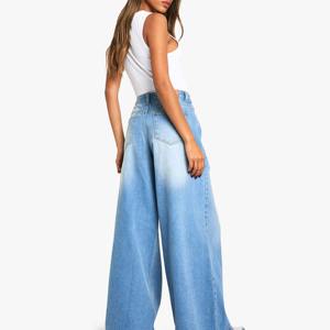 กางเกงยีนส์ขายส่งใหม่สำหรับผู้หญิงและชุดลำลอง คุณภาพดีเยี่ยม เอวสูง ราคาสมเหตุสมผล กางเกงยีนส์ผู้หญิง - Product Image 2