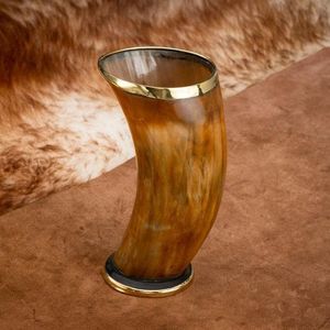 Vaso de Cuerno de Búfalo Hecho a Mano, Forma Natural, Estilo Vintage, para Cerveza, para Adultos, para Fiestas - Product Image 6