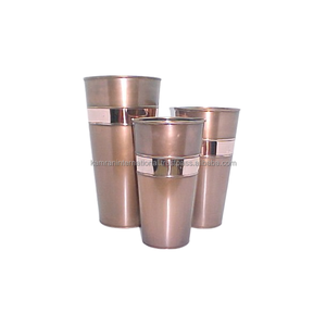 Retro Gray Metal Luxury Designer Planters Set Of Two For Home Garden & Restaurant Garden Floral <b>Plant</b> <b>Accessories</b> - Product Image 3