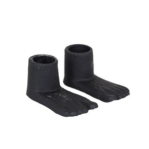 Abstract foot shape <b>candle</b> holder cast iron taper <b>candle</b> holder black metal <b>candle</b> holder <b>small</b> iron <b>candle</b> stand Height 4 cm - Product Image 2