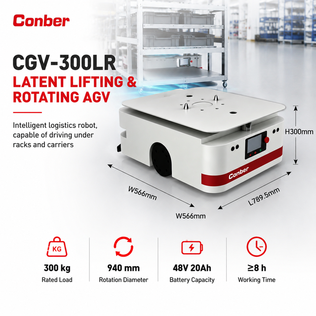 Latent Lifting & Rotating AGV Robot with PLC Motor & Engine for Smart Factory Material Handling Under Rack Pick Place System