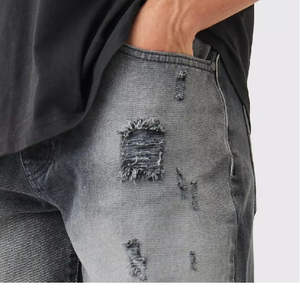 Shorts cargo en denim décontractés de qualité supérieure, mode estivale streetwear, 100% coton, séchage rapide, respirant pour hommes, service OEM - Product Image 4