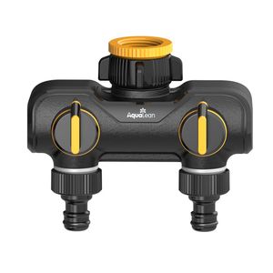 Divisor de Agua para Jardín de Doble Salida ABS, Resistente, Fácil de Instalar, Adaptador de Manguera de Riego para Uso en Exteriores - Product Image 1