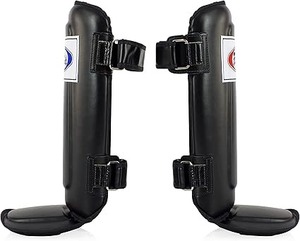 สนับแข้ง MMA แบบสั่งทำพิเศษ คุณภาพพรีเมียม ราคาขายส่ง RTS Fair Tex รุ่นใหม่ ป้องกันขาสำหรับคิกบ็อกซิ่ง ทำจากหนังแท้ OEM - Product Image 2
