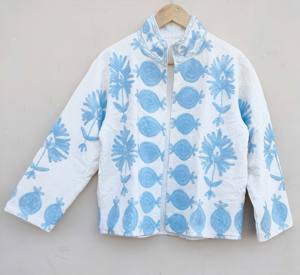 Chaqueta Personalizada para Mujer, Diseño Floral Otoñal e Invernal, Hecha a Mano, Bordado Suzani, Ecológica, con Botones de Algodón - Product Image 5