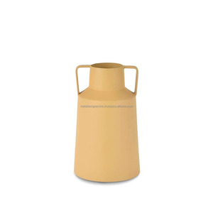 Jarrón de hierro esmaltado para decoración de suelo de hogar y jardín para sala de estar, boda, fiesta de vacaciones - Product Image 3