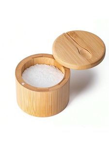 Pot de rangement en bois avec logo gravé, taille personnalisée, couvercle réutilisable, design classique, 250 ml, pour herbes, épices, assaisonnements - Product Image 4