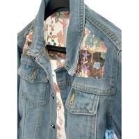 Chaquetas de mezclilla góticas de algodón transpirable con relieve para mujer OEM 2026, con botones, estilo urbano ecológico, fabricadas en Pakistán