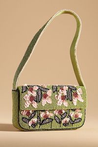 Sac à bandoulière carré vintage pour femme avec panneaux perlés et rabat - Product Image 6