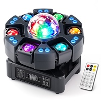 U`King 90W Six-Arm LED RGBW Beam Moving Head Light DMX512 Télécommande Effet Boule Magique Lumières de Scène pour DJ Bar Disco Party