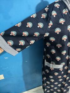 Kimono Indio Hecho a Mano 100% Algodón con Estampado Floral, Vestido Tipo Bikini, Ropa de Dormir Informal para Mujer, para Otoño, Primavera, Vacaciones en la Playa - Product Image 2