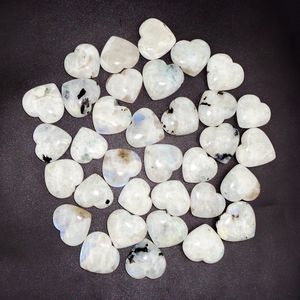 Piedra de Luna Arcoíris Natural en Forma de Corazón, Cristal Azul Brillante, Piedra Curativa para Reiki, Meditación, Energía, Regalo, Decoración, Venta al por Mayor - Product Image 3