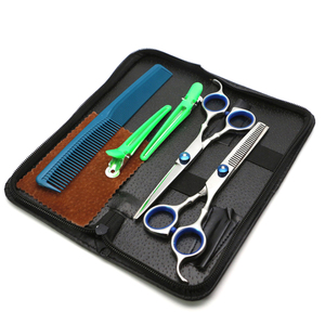 4cr Hair Cutting Salon <b>Barber</b> Thinning Hairdressing <b>Barber</b> Hair Scissors <b>Set</b> Shears Sharp Straight Comb Blunt Salon - Product Image 5