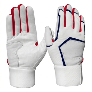 Premium Baseball Pitcher Right-Handed Batting Gloves <b>Full</b> Finger Leather Palm Breathable Non <b>Slip</b> Adjustable Wrist Strap Sports - Product Image 4
