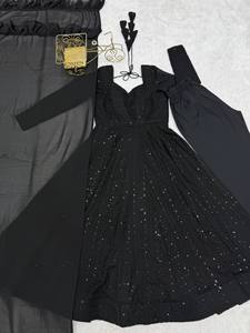 Conjunto de Anarkali con patrón Kali y tela de lona, listo para usar, con dupatta. - Product Image 5