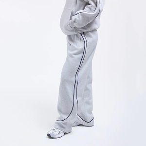 Pantalones de chándal de invierno para mujer con logo personalizado, de la mejor calidad, al por mayor, cintura elástica, ajuste holgado, pierna ancha, estilo urbano - Product Image 3
