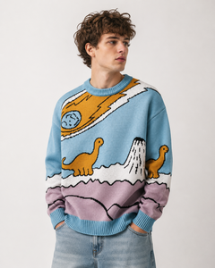Suéter de punto unisex para hombre, de lana/cachemira, antipilling, azul y rosa, para invierno, venta al por mayor, personalizable - Product Image 4