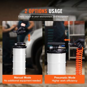 Estrattore di Olio Pneumatico/Manuale da 6,5 Litri (1,74 Galloni) con Tubo di Aspirazione per la Cura dell'Auto - Product Image 5