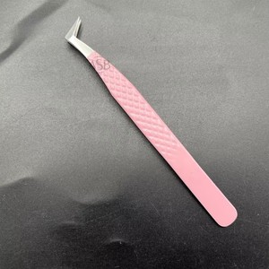 Pinza Profesional para Pestañas de Acero Inoxidable Tipo L, con Recubrimiento de Polvo Blanco, Logotipo Personalizado, Herramienta de Precisión - Product Image 6
