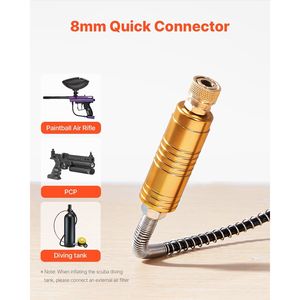 Compressore d'aria portatile per PCP 4500PSI/30Mpa con convertitore integrato e sistema di raffreddamento a ventola DC12V/AC120V - Compressori d'aria M - Product Image 6