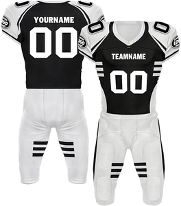 Wholesale Custom Breathable Short American Football Uniforms Tackle Twill Sublimation Personalized Embroidery 100% Front - Product Image 1