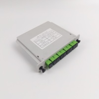Prix usine 1x8 PLC Splitter Cassette Type SC/APC Fiber Optique Splitter Module pour ODF Distribution Box FTTH Network