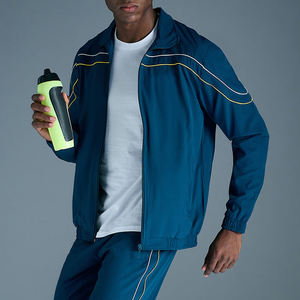 Nuevo Diseño, Chaqueta Deportiva de Nailon Reflectante de 3m para Hombre, Cortavientos, Conjunto de Nailon con Franjas Blancas para Hombre - Product Image 2