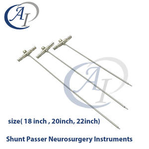 Ensemble de 3 instruments de neurochirurgie manuels en acier inoxydable de haute qualité, type Shunt Passer, tailles 18, 20 et 22 pouces, taille personnalisée, alb - Product Image 2