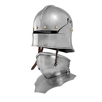 Casque médiéval authentique, armure historique, protection de la tête conçue pour les événements chevaliers, le cosplay et les collections d'exposition