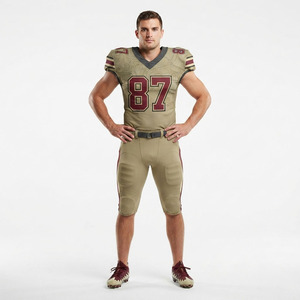 Équipement sportif personnalisé, maillot de football sublimé multicolores professionnel, pantalon de protection intégré, maillot à manches courtes col en V - Product Image 1