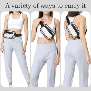 <b>Top</b> Trending Custom Clear <b>PVC</b> Waist Bags Unisex Zipper Closure Transparent Fanny Pack for Daily Use - Product Image 6