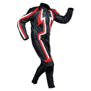 Traje de Motociclismo de Cuero Estampado de Alto Rendimiento con Cremallera Completa, Logotipo Personalizado y Equipo para Carreras en Pista - Product Image 5
