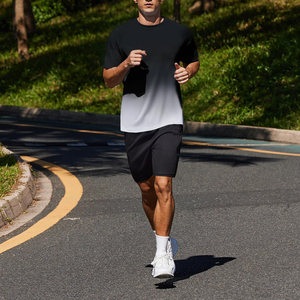 Chemise de sport à manches courtes pour hommes, respirante, à séchage rapide, pour l'entraînement en salle de sport, vêtements de sport actifs - Product Image 2