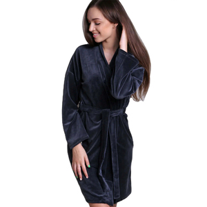 Robe de chambre en coton respirant gaufré pour femme grande taille, peignoir et robe de matin en satin pour la maison, l'hôtel, vêtements de nuit printaniers - Product Image 1