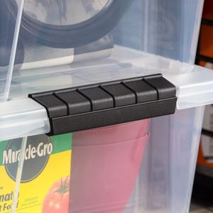 13,5 Qt. Contenitori di Plastica Trasparente con Coperchi - Scatole Impilabili e Resistenti con Chiusura Sicura per Organizzazione Casa e Ufficio - Product Image 3