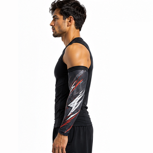 Custom Athletic <b>Arm</b> <b>Sleeves</b> Men <b>Compression</b> Sports Running Fitness Cycling Breathable Stretch Training Support Protective <b>Sleeve</b> - Product Image 4