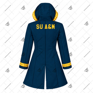 Chaqueta Impermeable con Capucha y Bordado de Pata de Gallo Personalizada para Mujer, Estilo Universitario Griego del Sur y A&M College, Venta al por Mayor - Product Image 3