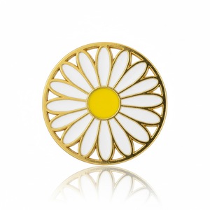 Marqueur de balle de golf en métal, forme personnalisée, couleur émail, cadeau pour club féminin, motif fleur. - Product Image 5